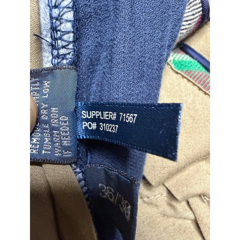 Polo Ralph Lauren Corduroy Pants Mens 36x30 Navy Blue Pleated Distressed Vintage